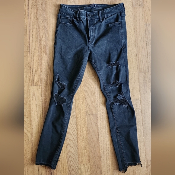 Abercrombie & Fitch Harper low rise frayed ankle jean size 28 - Picture 1 of 12